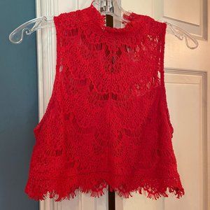Free People - Matching Lace Crop Top and Skirt
